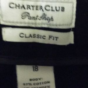 Charter Club Classic Fit Stretch Cotton Pants